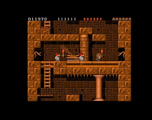 une photo d'Ã©cran de Rick Dangerous sur Commodore Amiga